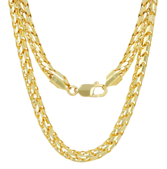 14K Yellow Gold Solid Franco Chain  20 inch 4.5mm